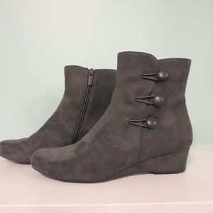 Impo Georgina Gray Wedge Bootie Size 6 1/2 M
